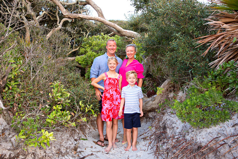 Family photographed in Grayton Beach Florida