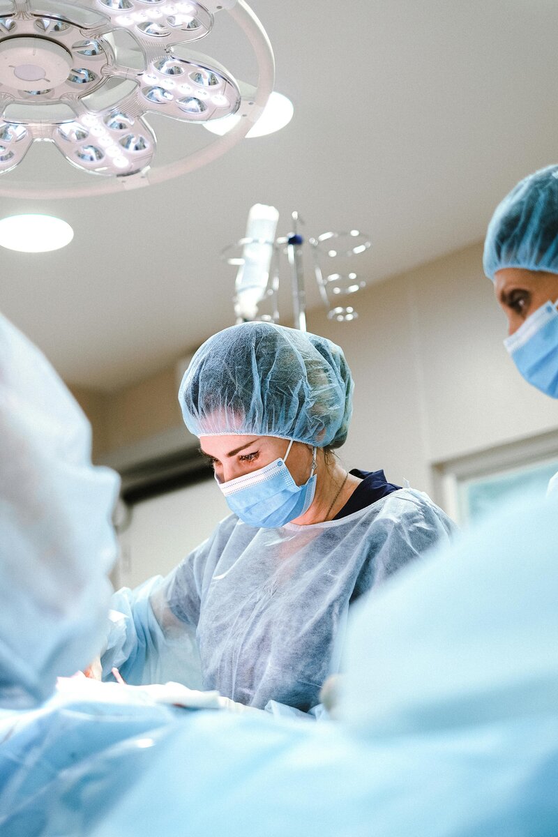 closeup of female surgeon