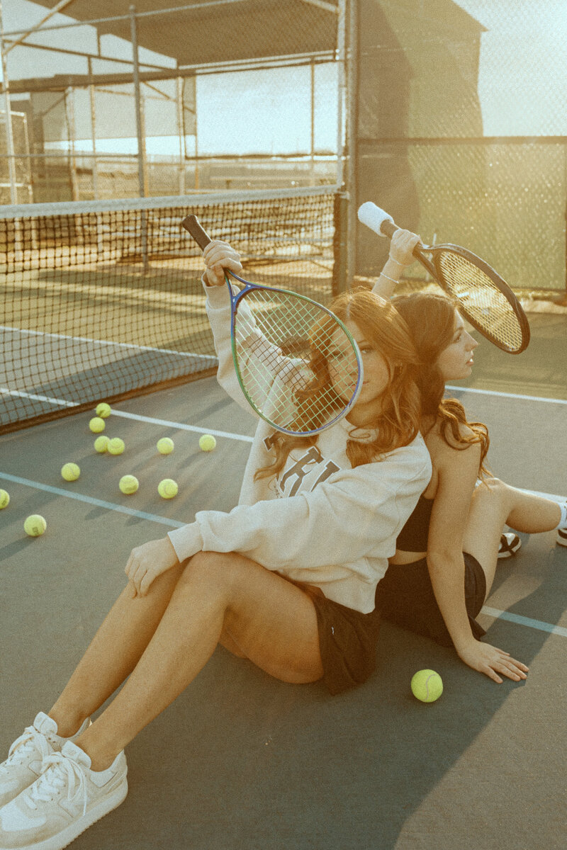 Styled tennis besties shoot in Abilene, TX