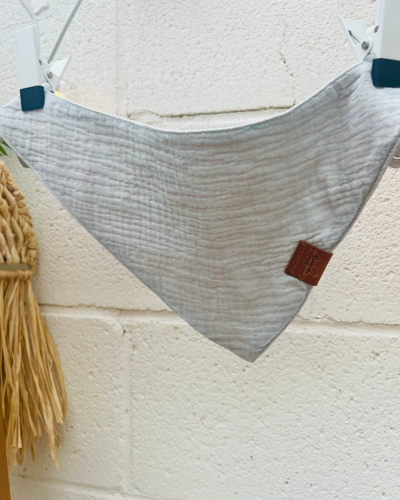 Grey Muslin Bib
