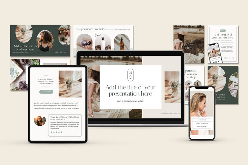 Alice and Vine Marketing Bundle for Canva
