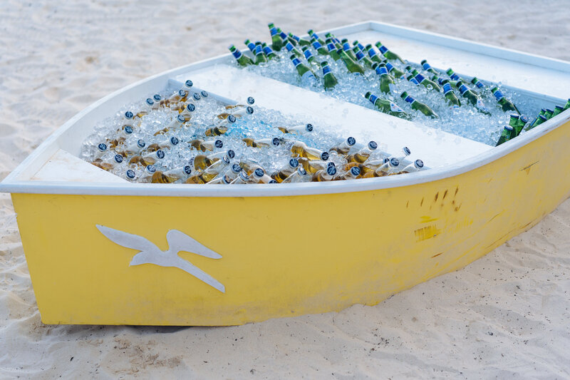 Bermuda Wedding Drink Cooler In Canoe