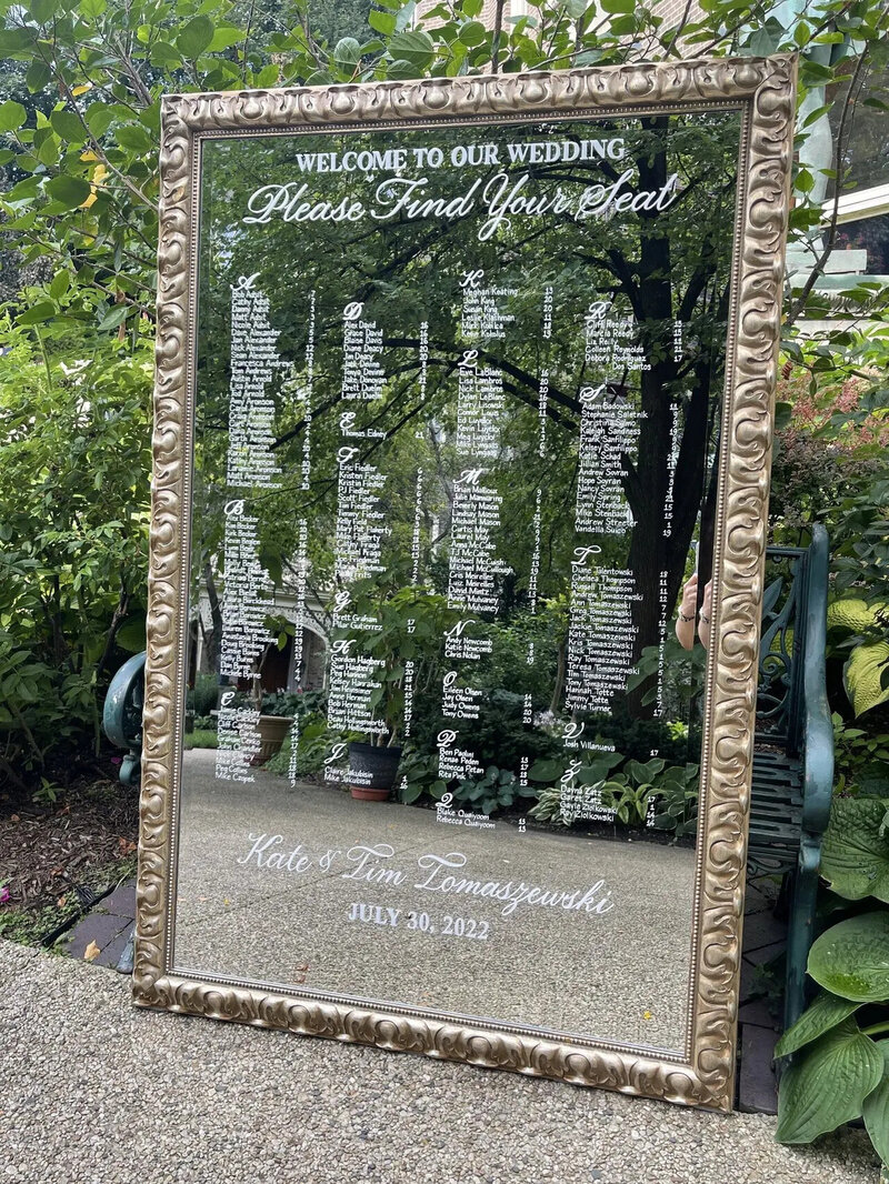 Mirror-Wedding-Seating-Chart-Chicago