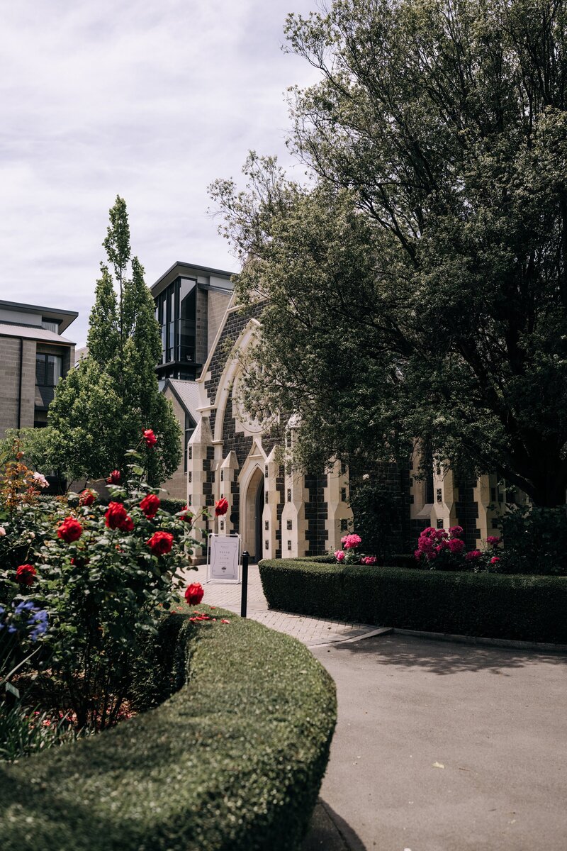 the rose historic chapel wedding venue in christchurch in summer old church