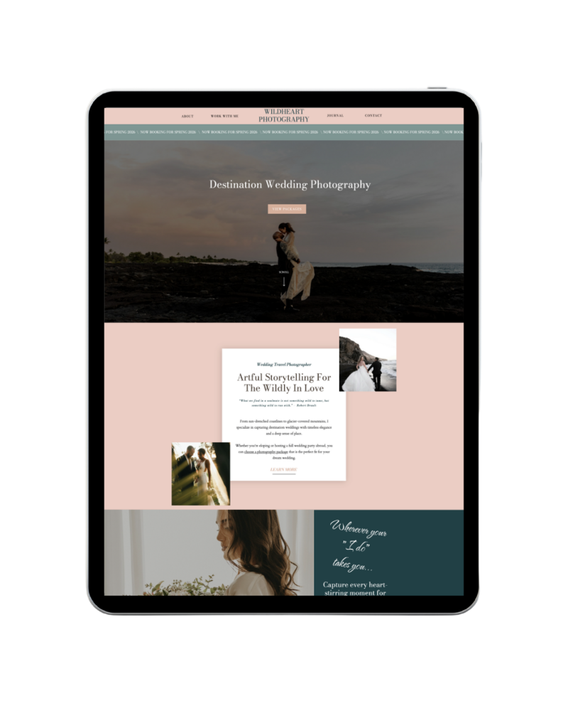 wildheart photography iPad mockup