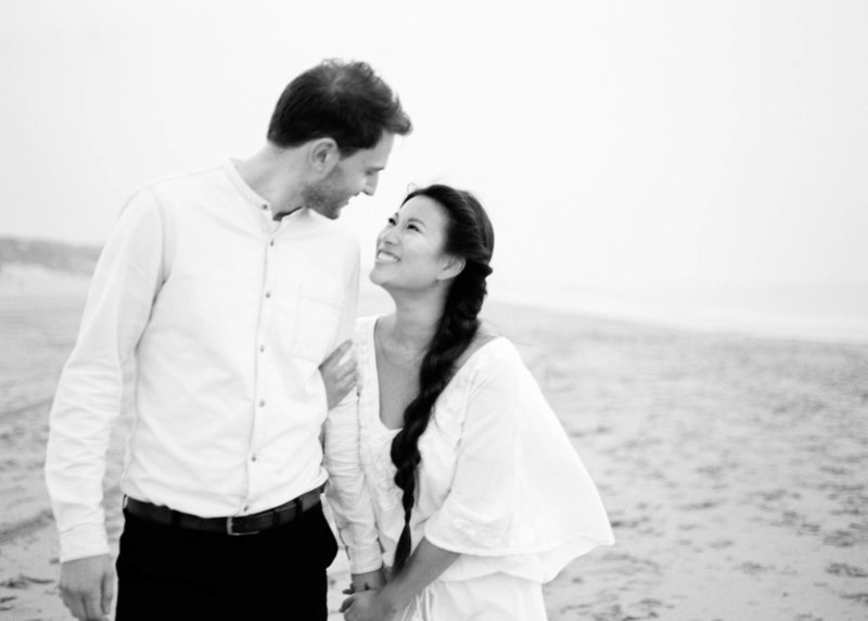 Lin & Marijn | engagement session photography at the beach the netherlands17