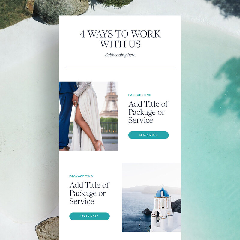 email templates for flodesk showing ways to work with your business