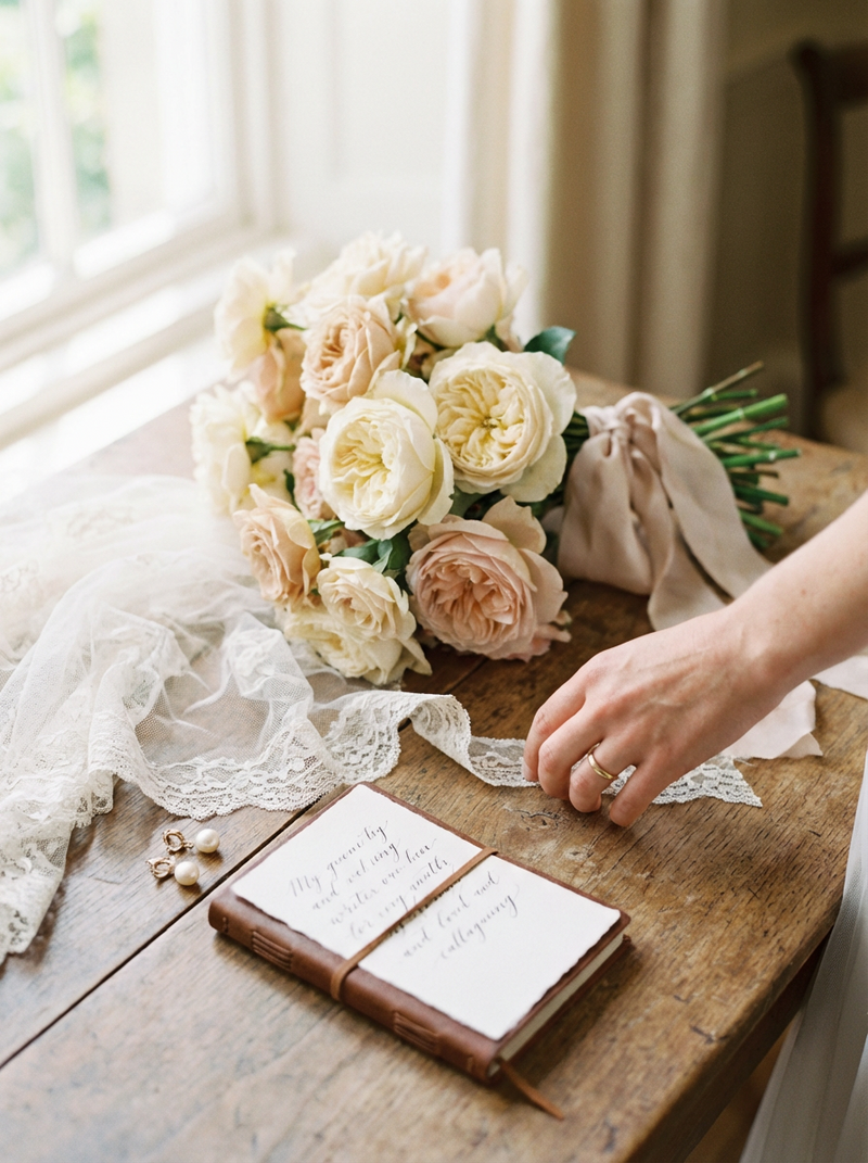 Firefly_Gemini Flash_Fine-art film bridal detail shot in soft, diffused natural light. Close-up of delicat 630868