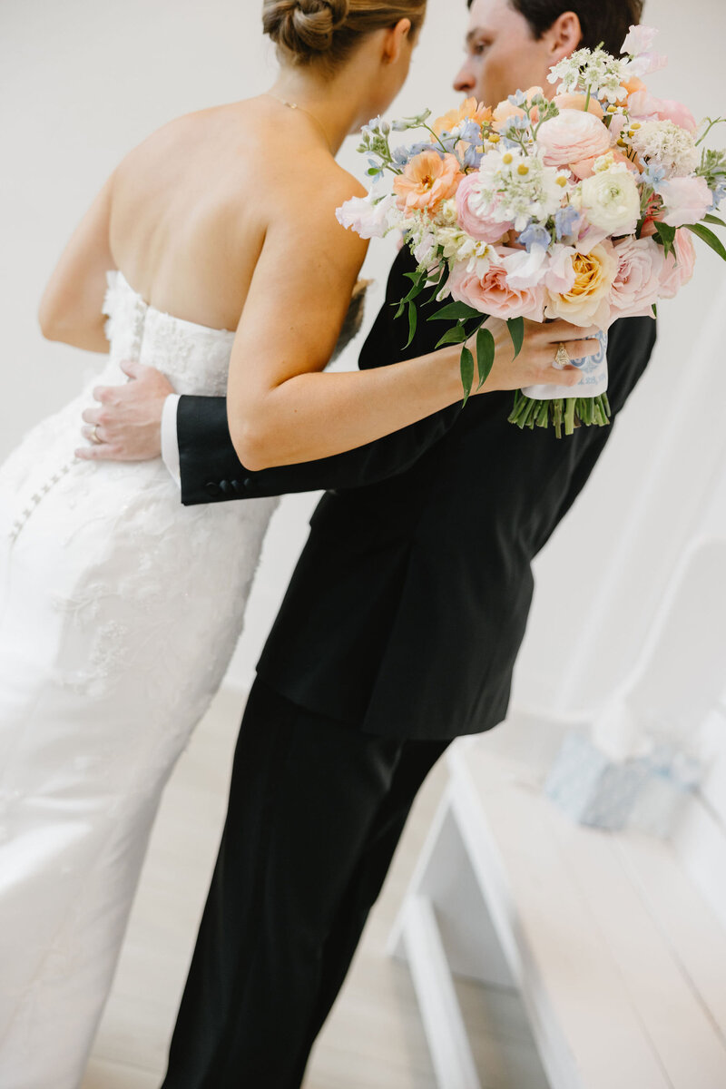 Luxury wedding bride and groom first dance | Something Borrowed Event Company