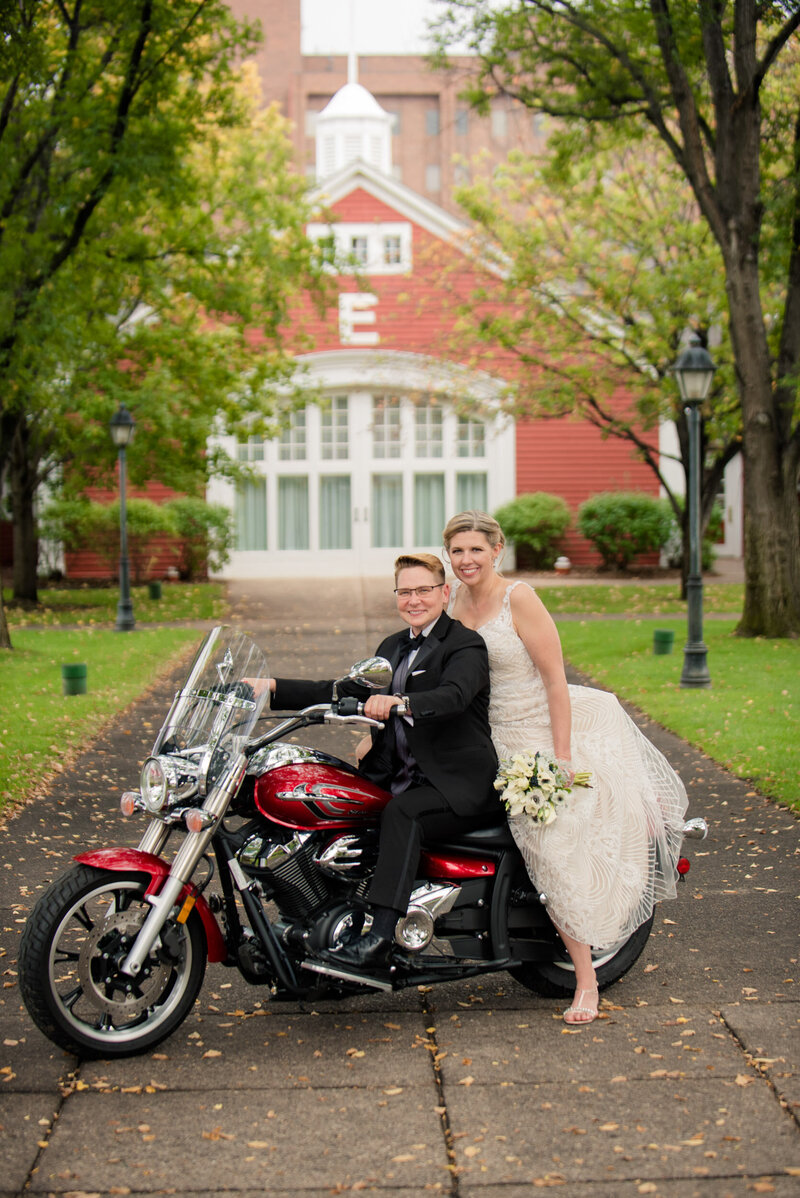 lgbtq-wedding-madision-wi-with-a-harley-motorcycle