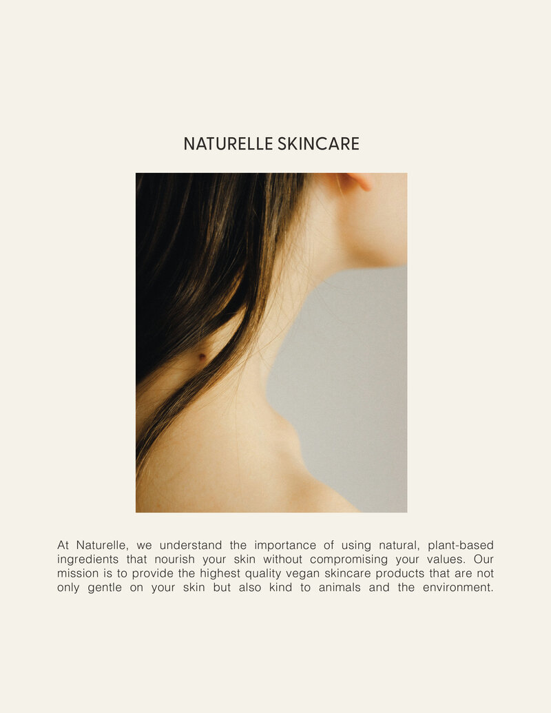 Naturelle Skincare Brand Poster Mission Statement