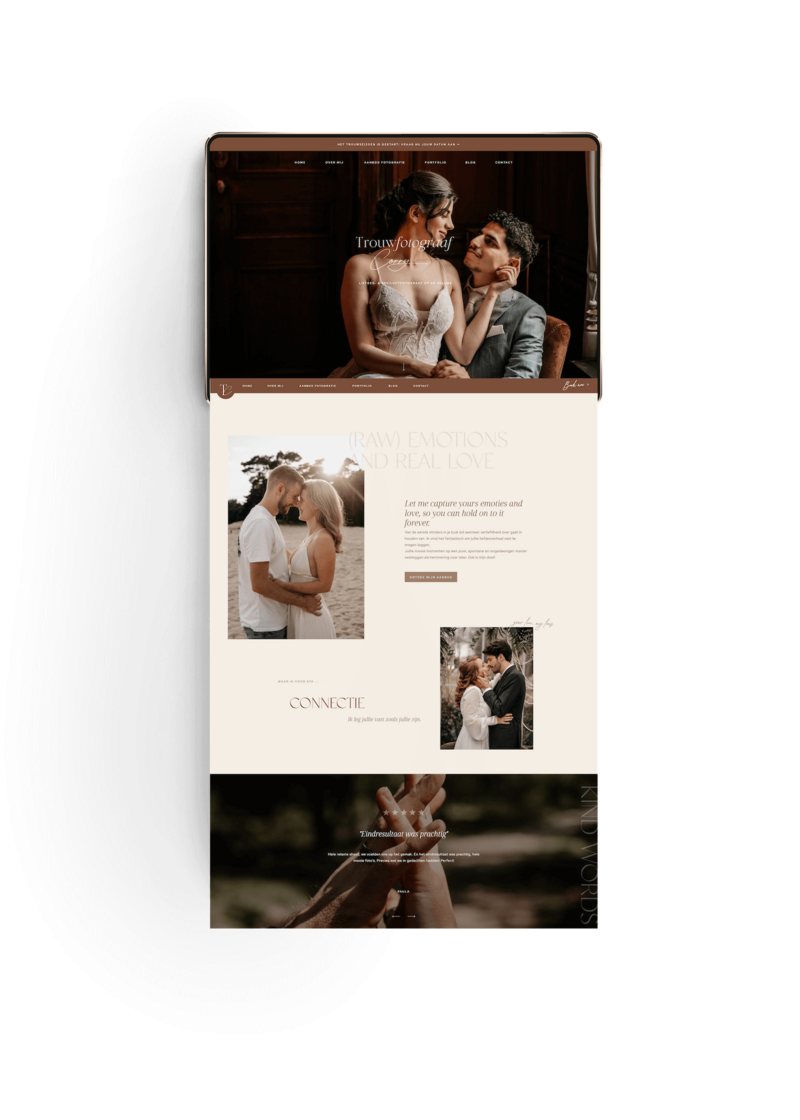 Mae Meadows Photography Showit website