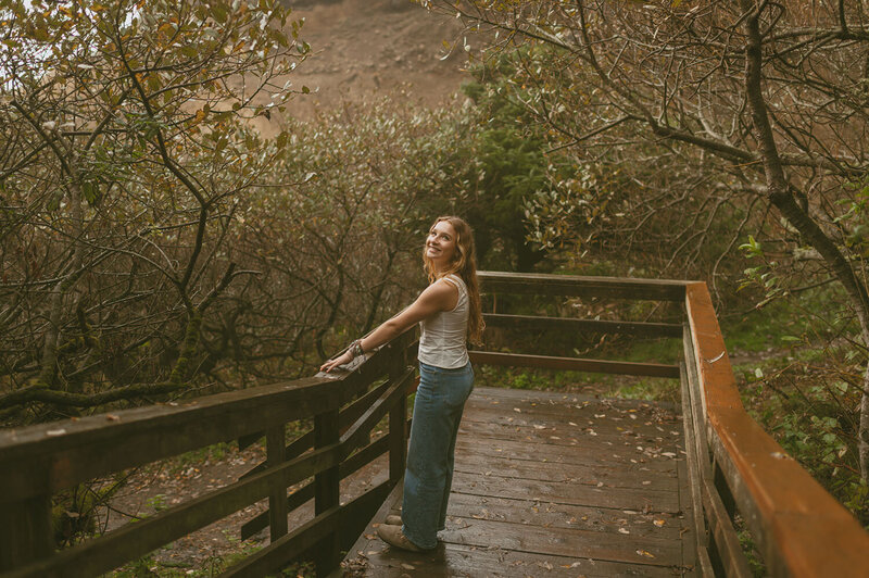 Corvallis, Oregon senior portrait of girl standing on dirt road