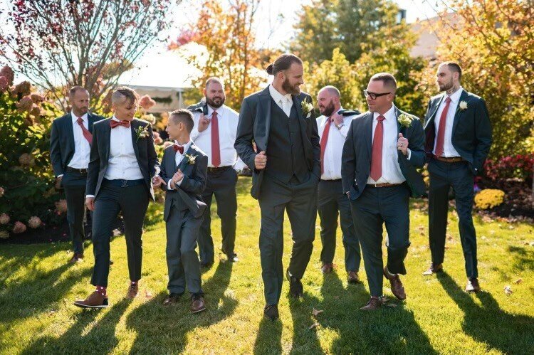 Custom Groomsmen Suits CT Charcoal Grey