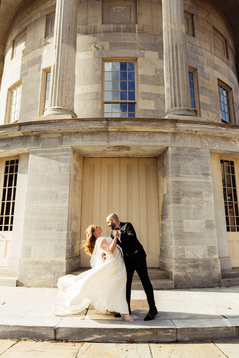 A couple on their wedding day in Philadelphia