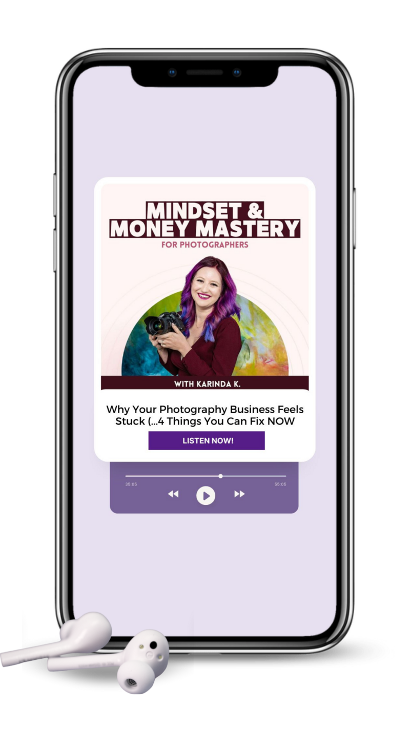 Photographer Resource Shop for Business Growth | Karinda K | Podcast mockup