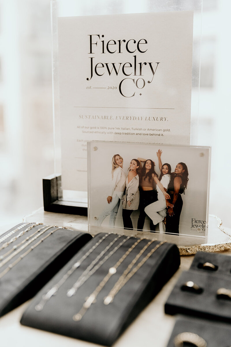 Picture of a jewelry set up for an event