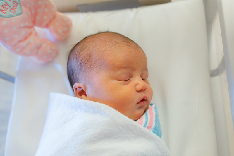 Newborn in hospital blanket