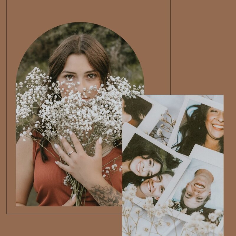 couples photo session in flowers.