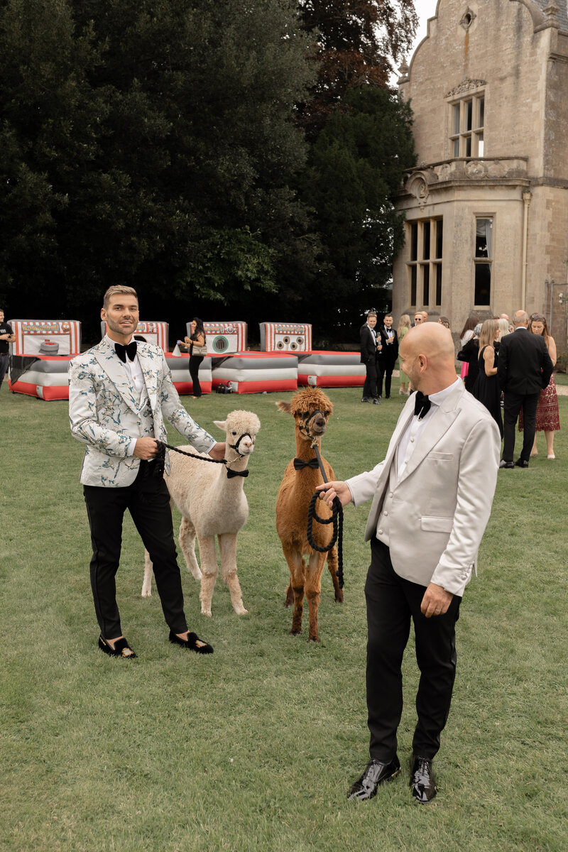 Editorial wedding photography groom portrait at Tortworth Court, Cotswold wedding venue