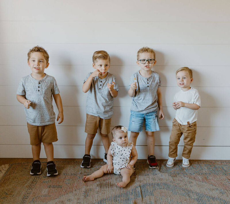 babysitter taking care of multiple children
