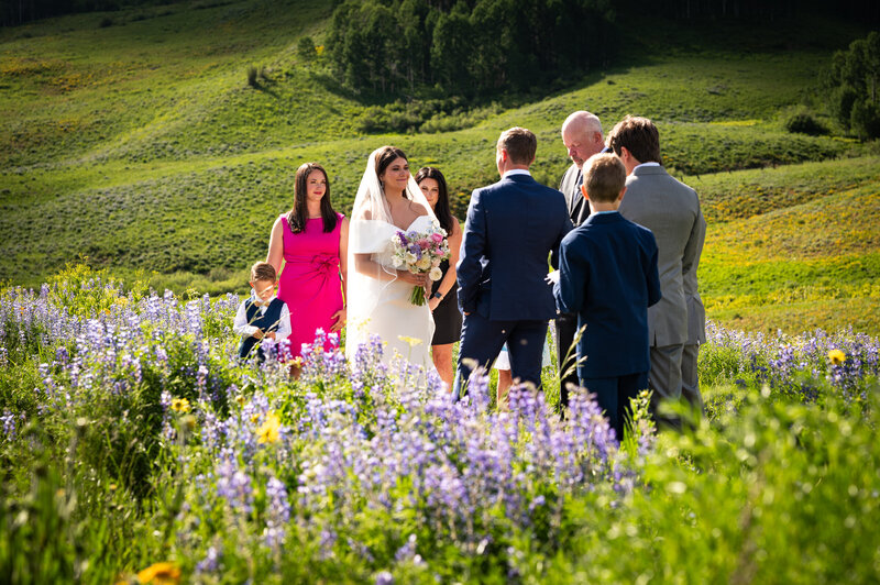 Wildflower engagement session in Crested Butte, Colorado