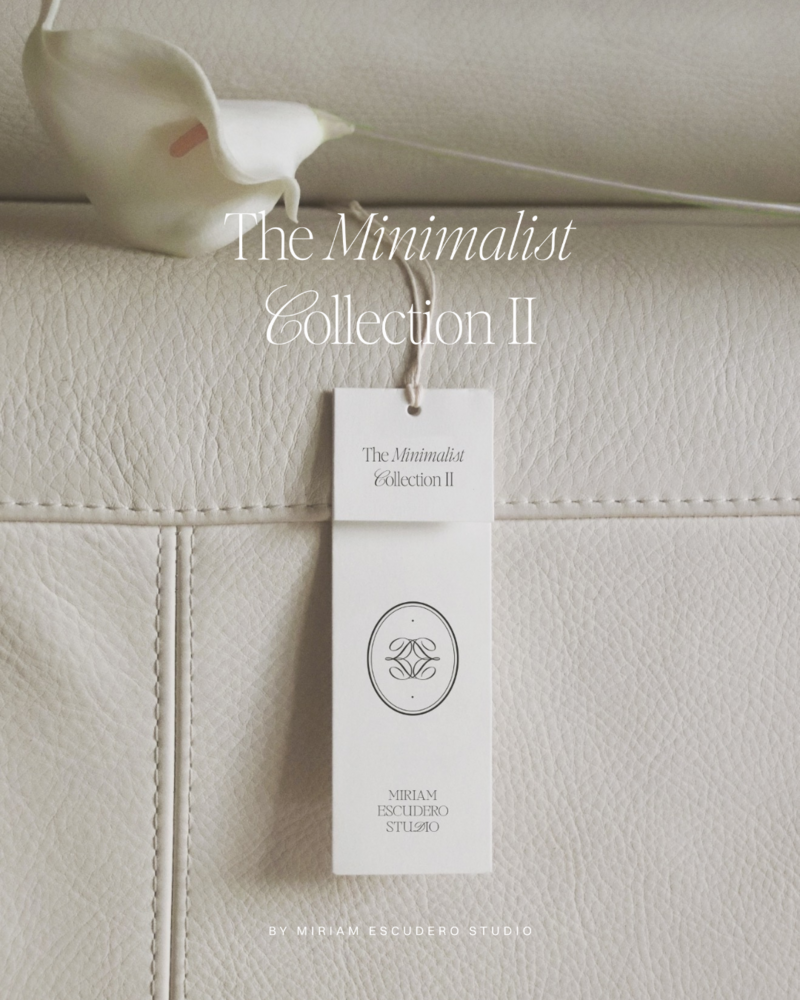 _ The minimalist Collection II Label mockup - Miriam Escudero Design Studio