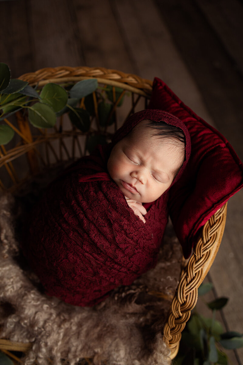 wrapped newborn