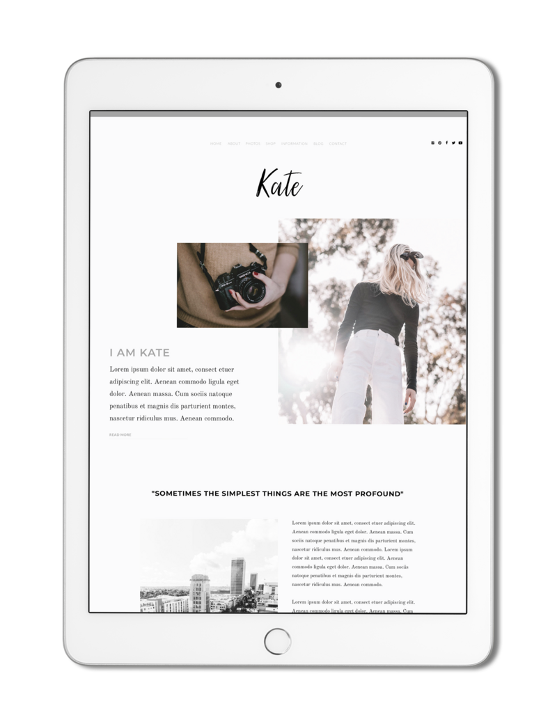 The Roar Showit Web Design Creative Website Business Template Ipad Kate   2