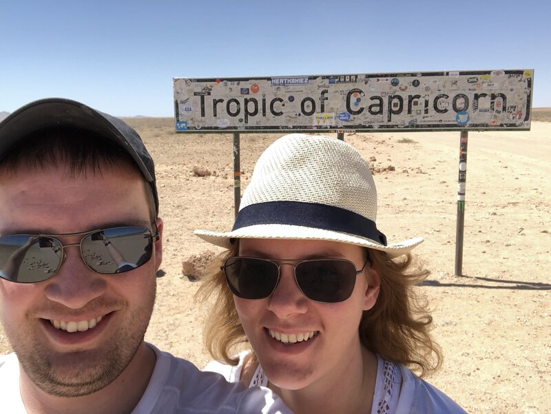 Stephanie Taale with husband in Namibia- Founder of The Streamlined Creative - Business Coach, Client Experience and Systems Strategist for brand and website designers