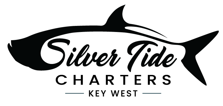 Silver Tide Charters Key West Florida logo design with tarpon