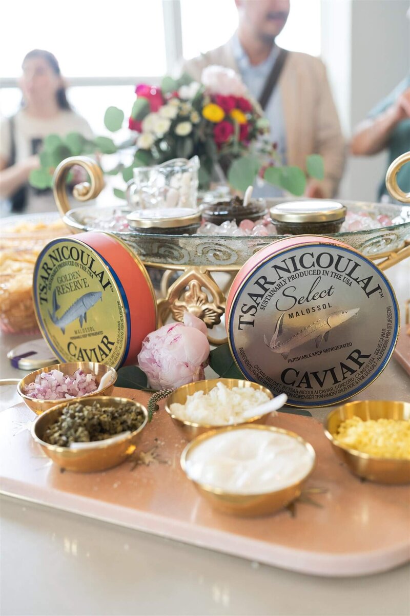LADIES OF LIBATION LUXURY EVENTS - SWISH & CLICK - CAVIAR SERVICE 2- HOUSTON OFFICE HQ MICROEVENT