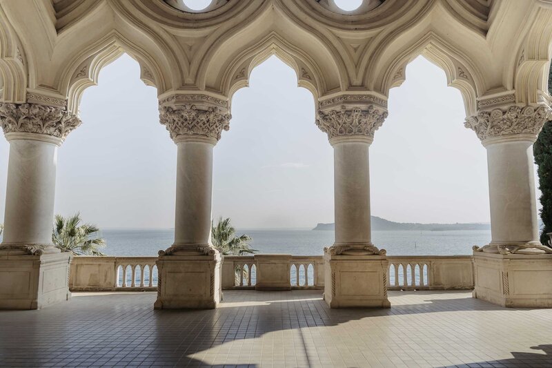 Terrase of Isola del Garda on lake garda captured by Eclat Destination Weddings