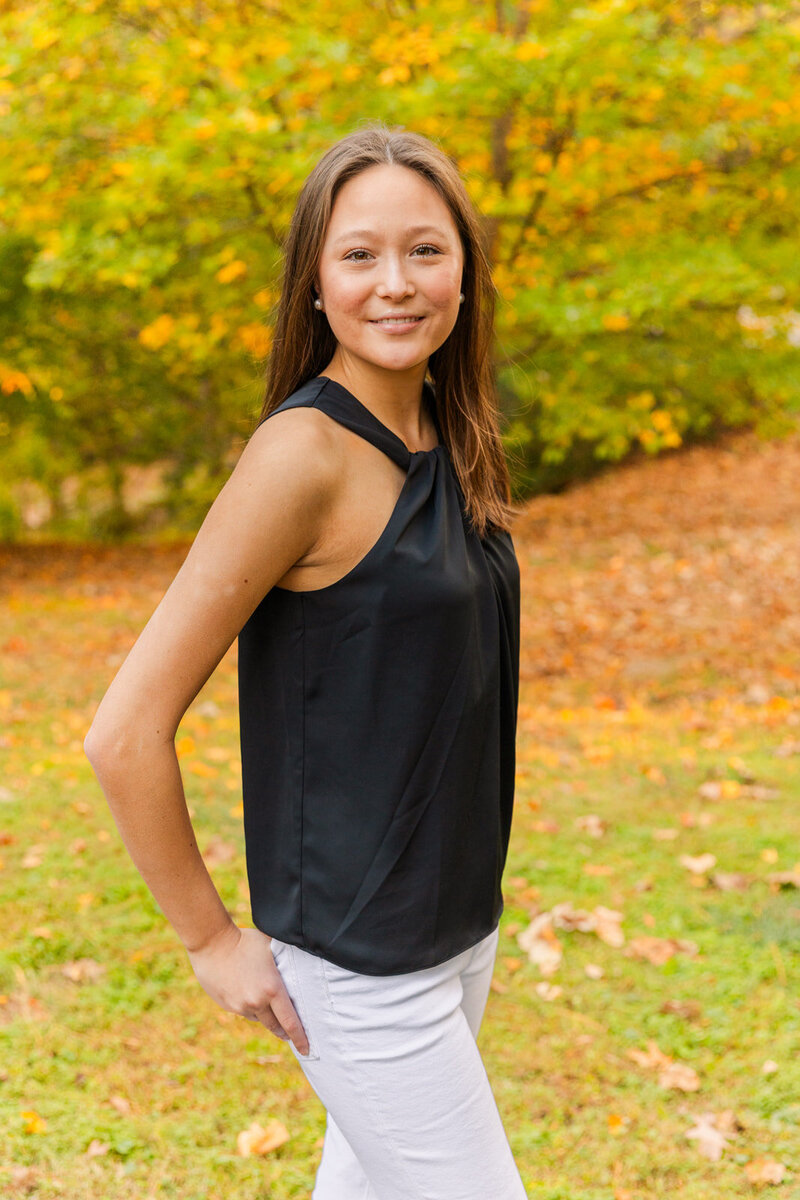 Outdoor high school senior girl  during photoshoot Atlanta photographer Laure Photography