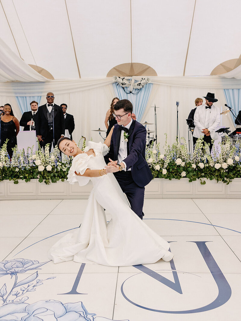 Floral logo dance floor