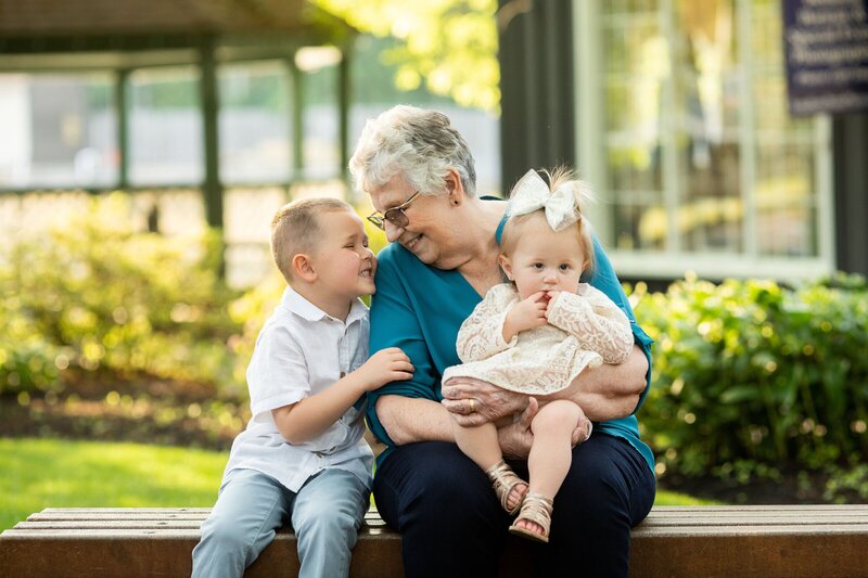 family photography new jersey of grandma with kids