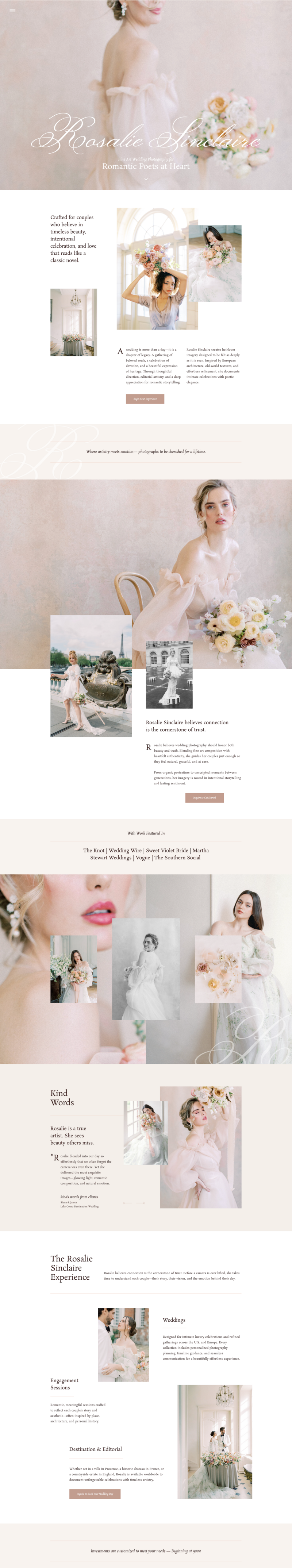 Easy-to-customize Showit website templates for photographers and creatives, designed to showcase your work and convert visitors into clients.