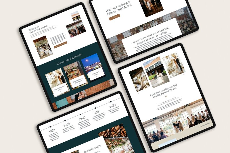 Elegant Details Showit website on ipad