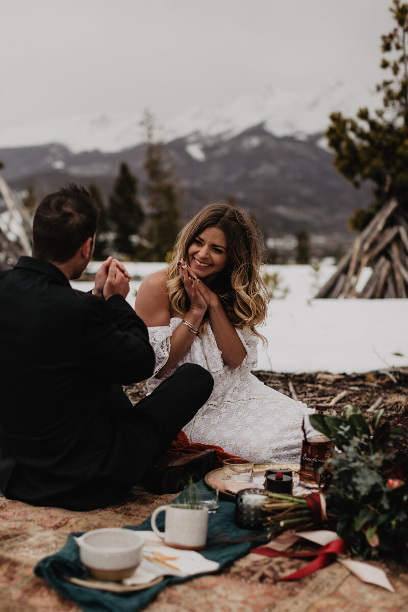Picnic at Sapphire Point in Breckenridge for Colorado Elopement