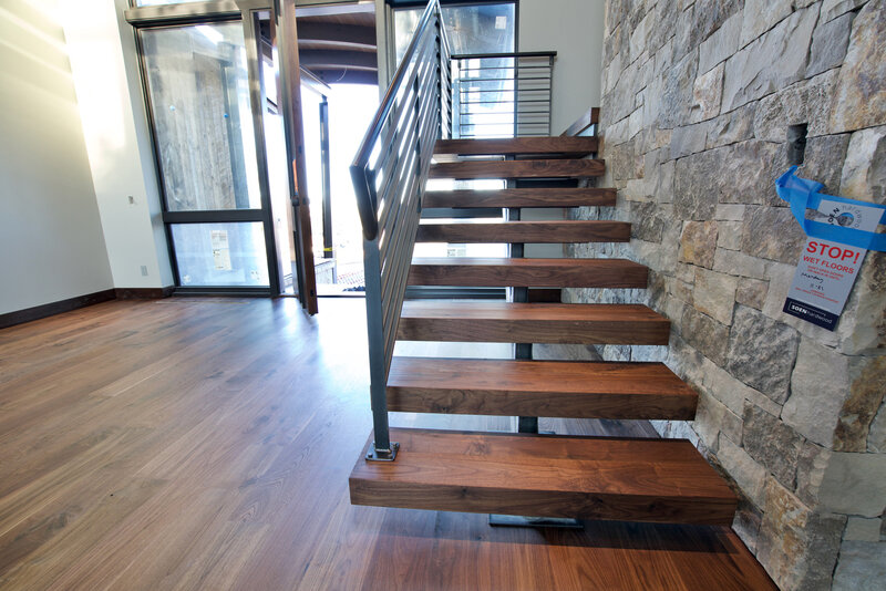 Custom hardwood stairs in Denver