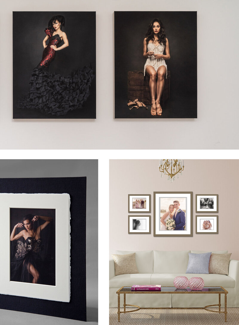 wall art of women in elegant dresses