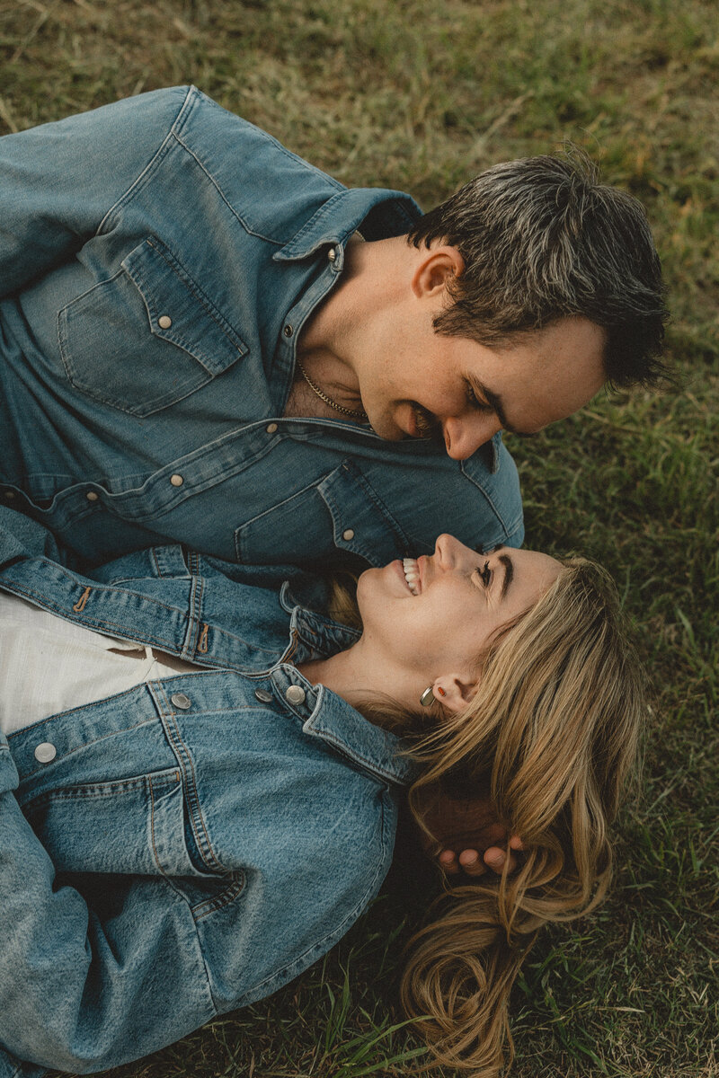 Engaged couple holding hands at South Congress in Austin, photographed by Valeria Ortega, couples photographer.
