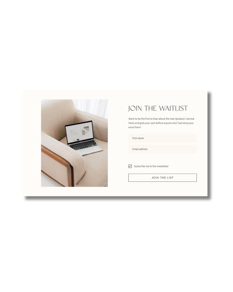 Minimal Flodesk opt-in forms Wabi Sabi 3