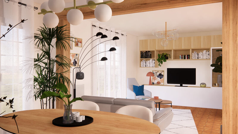 Sejour modernise projet Richelieu Sandrine Meurice Decoration