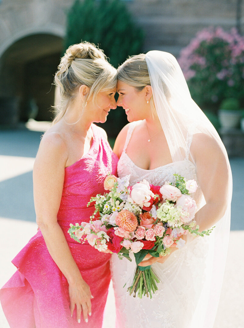 Bride and mother at wedding