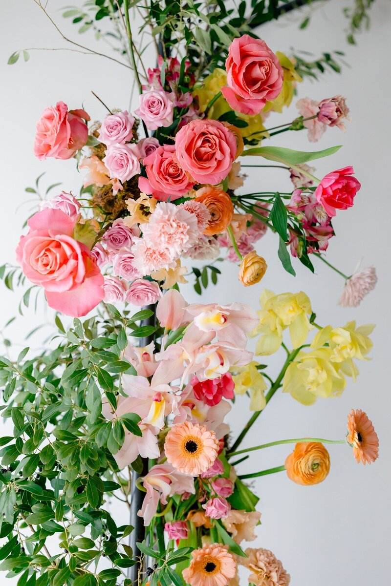 floral arrangements styled by Yours Truly, a wedding planner and designer in New Jersey