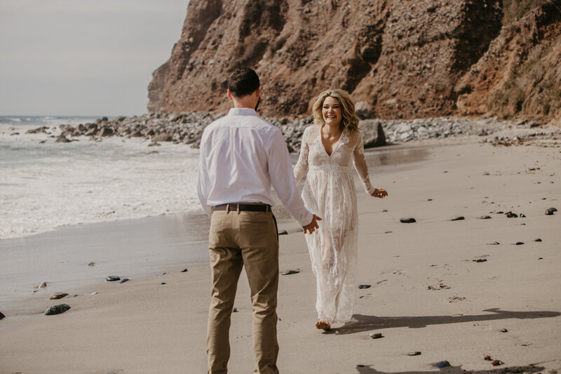 southern california beach elopement