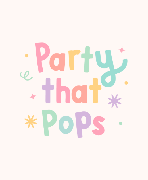 Colorful party planner logo