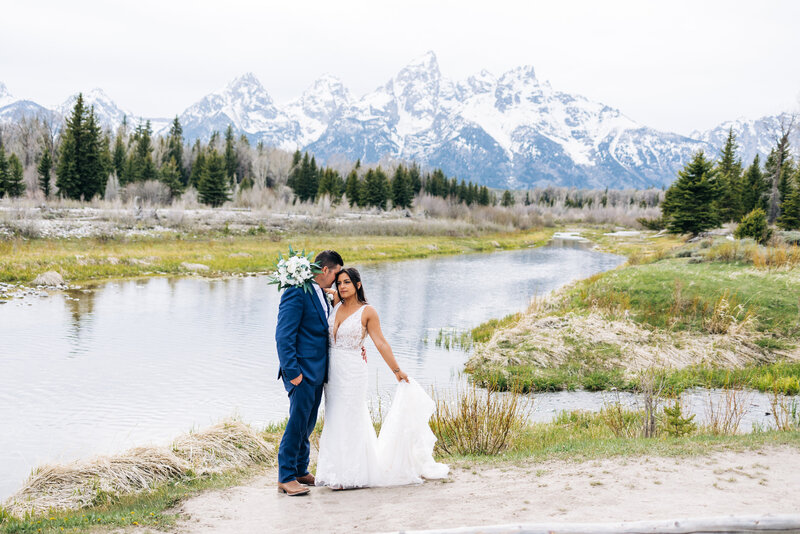 intimate wedding day in west yellowstone montana