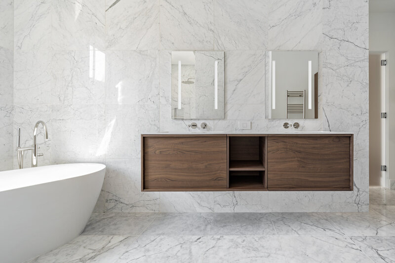 Made in Italy double wall hung vanity